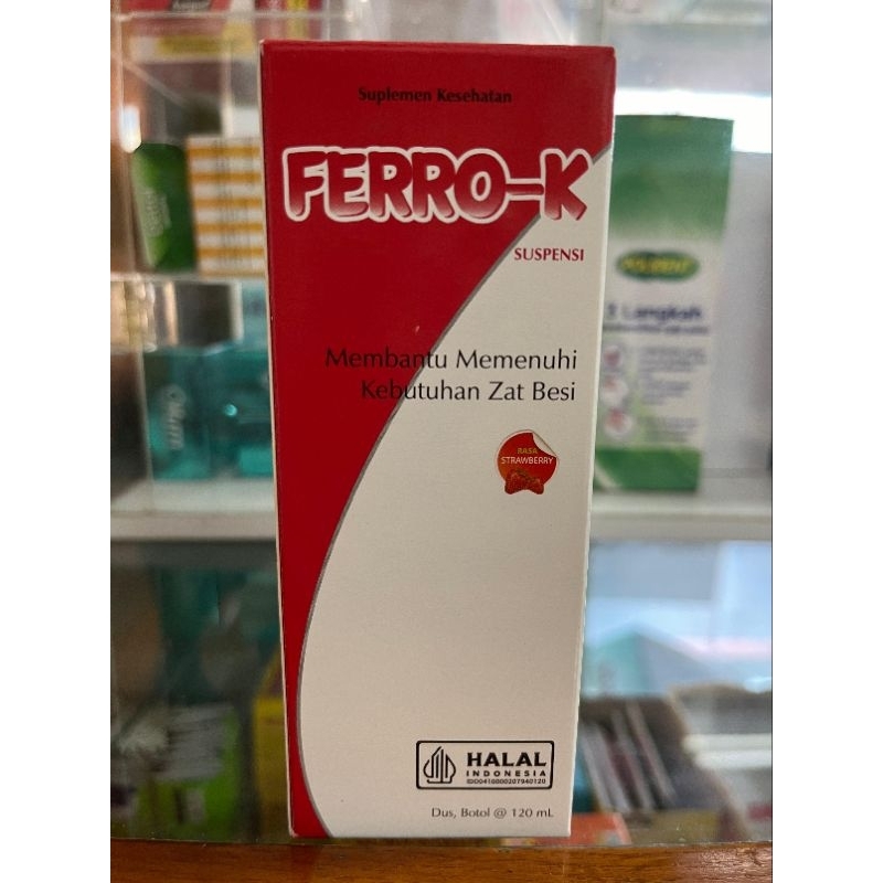 Jual FERRO-K Sirup Rasa Strawberry Uk 120 ml Vitamin Zat Besi | Shopee ...