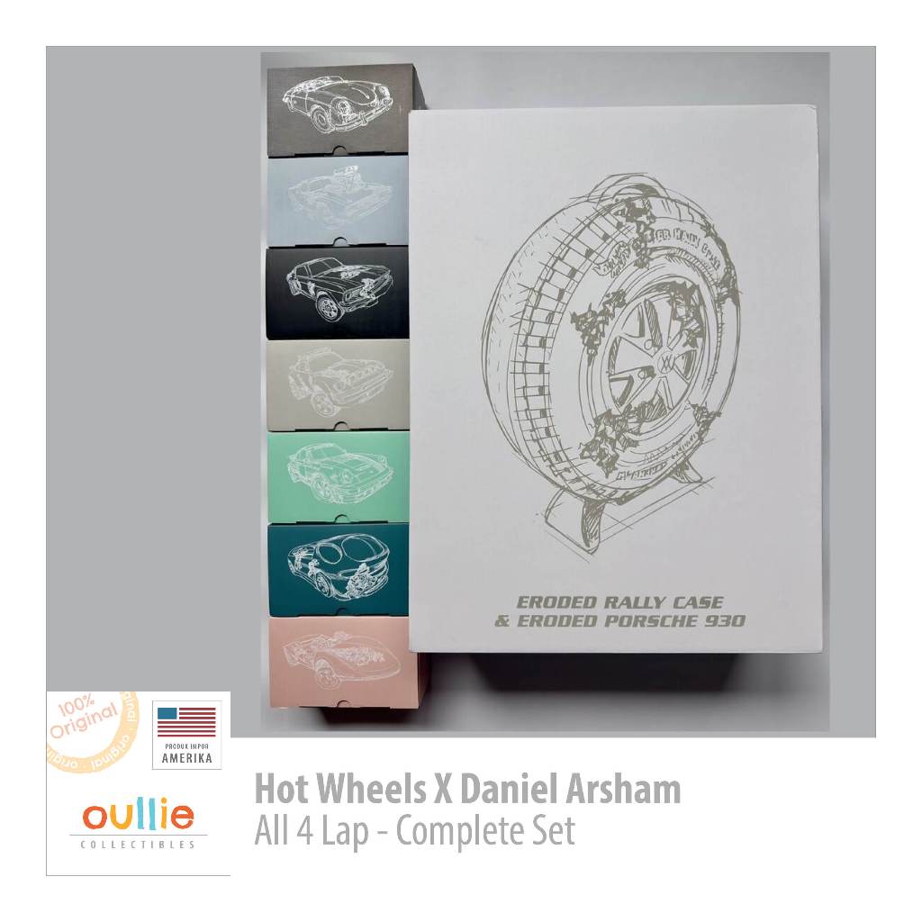 The Hot Wheels x Daniel Arsham collaboration features a special collectible set that includes an Eroded Porsche 930 and a Super Rally Case, priced at $300 with free shipping. This limited edition