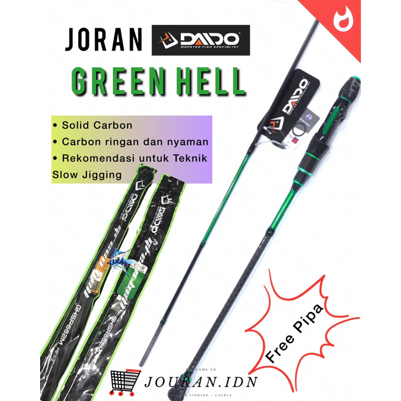 Jual Joran Daido Green Hell Spinning | Shopee Indonesia