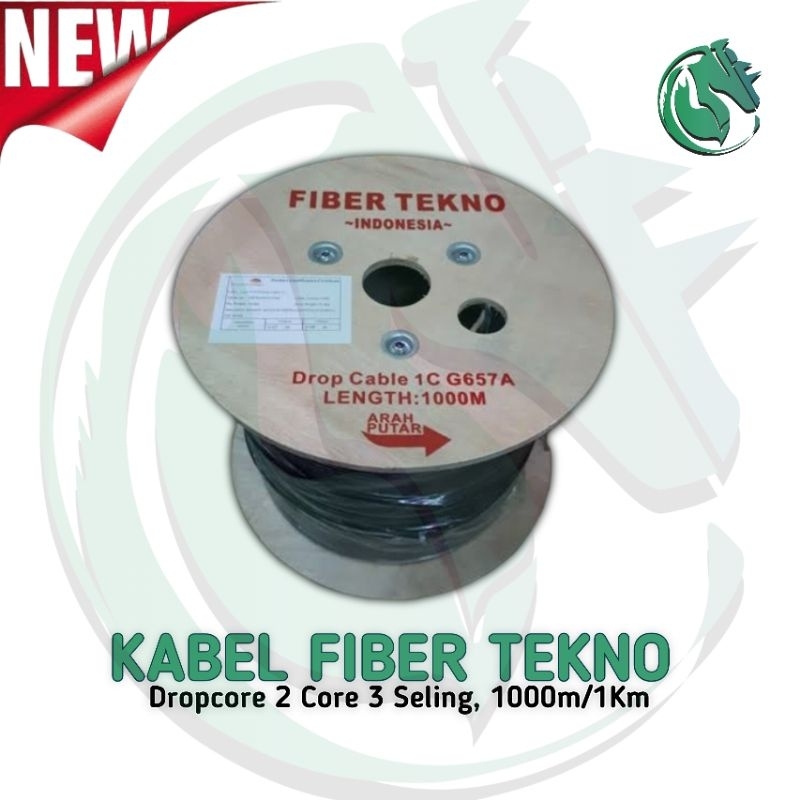 Jual KABEL DROPCORE FIBER OPTIK FIBER TEKNO 2 CORE 3 SELING | Shopee ...