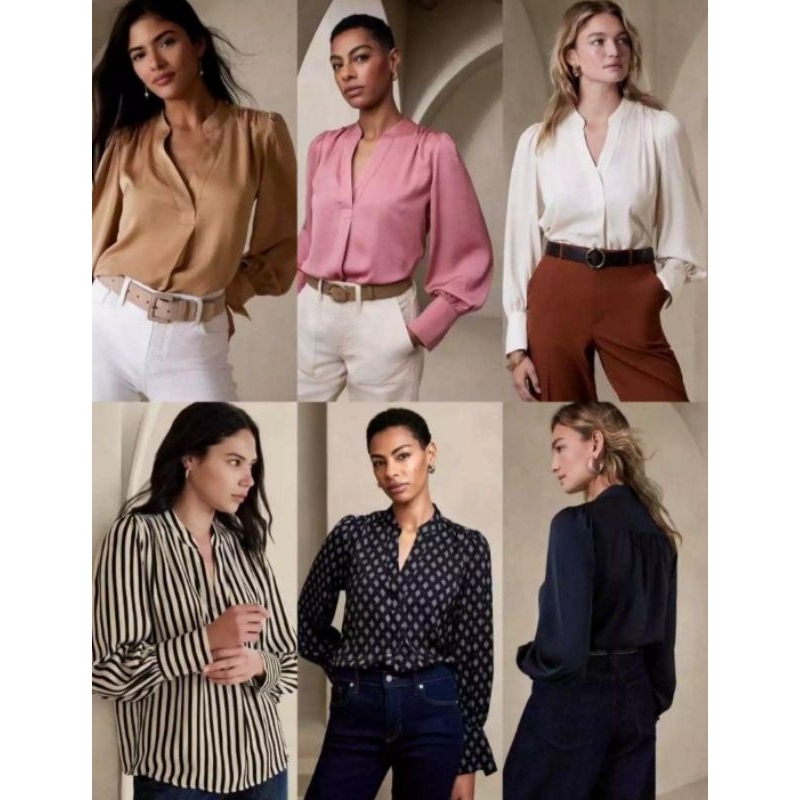 Jual Blouse Banana R*p Volume Sleeve (RIJEK LABEL) | Shopee Indonesia