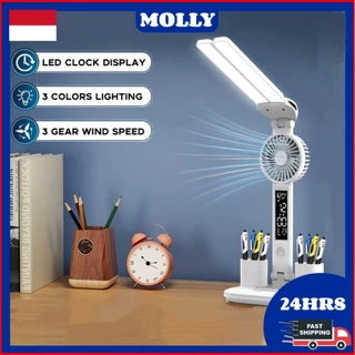 Lampu Meja LED Multifungsi 3 Warna Anti Biru