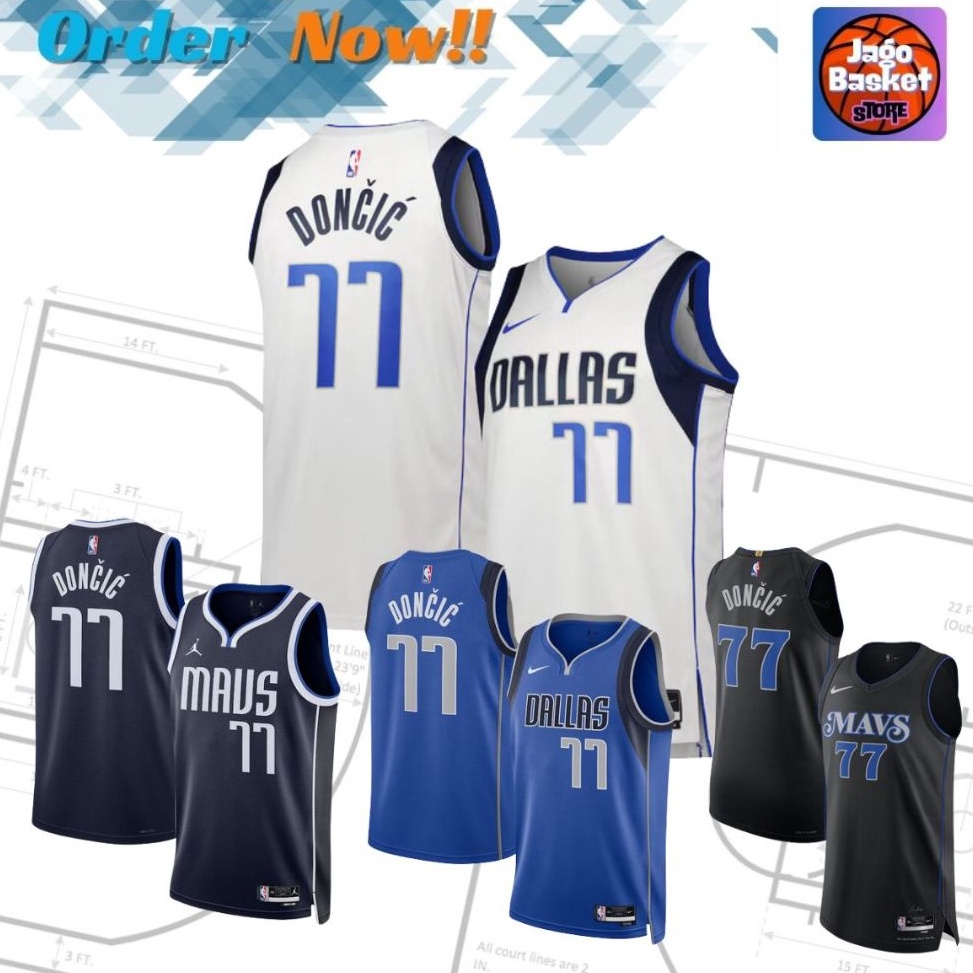 Jual KODE M83F Jersey Basket NBA Dallas Mavs Luca Doncic 77 | Shopee ...