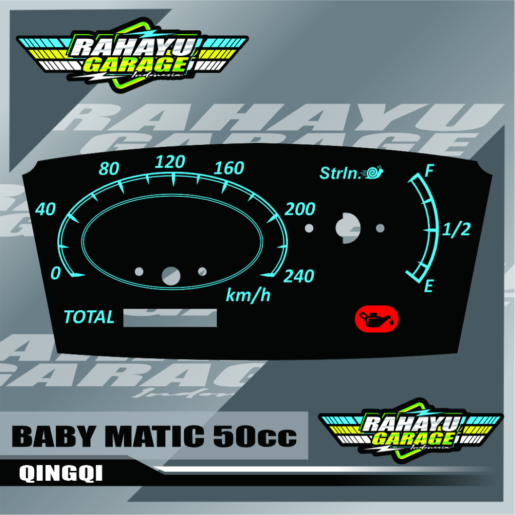 Jual PAPAN SPEEDOMETER CUSTOM QINGQI BABY MATIC 50CC | Shopee Indonesia