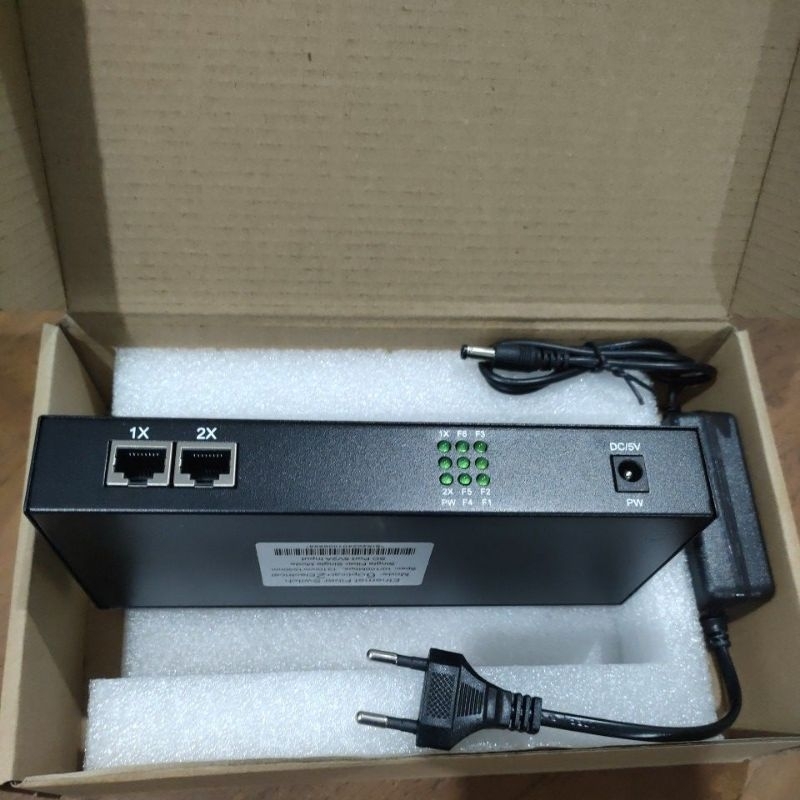 Jual Media Converter 6 Port SC FO to 2 Ethernet RJ45 LAN 10/100Mbps ...