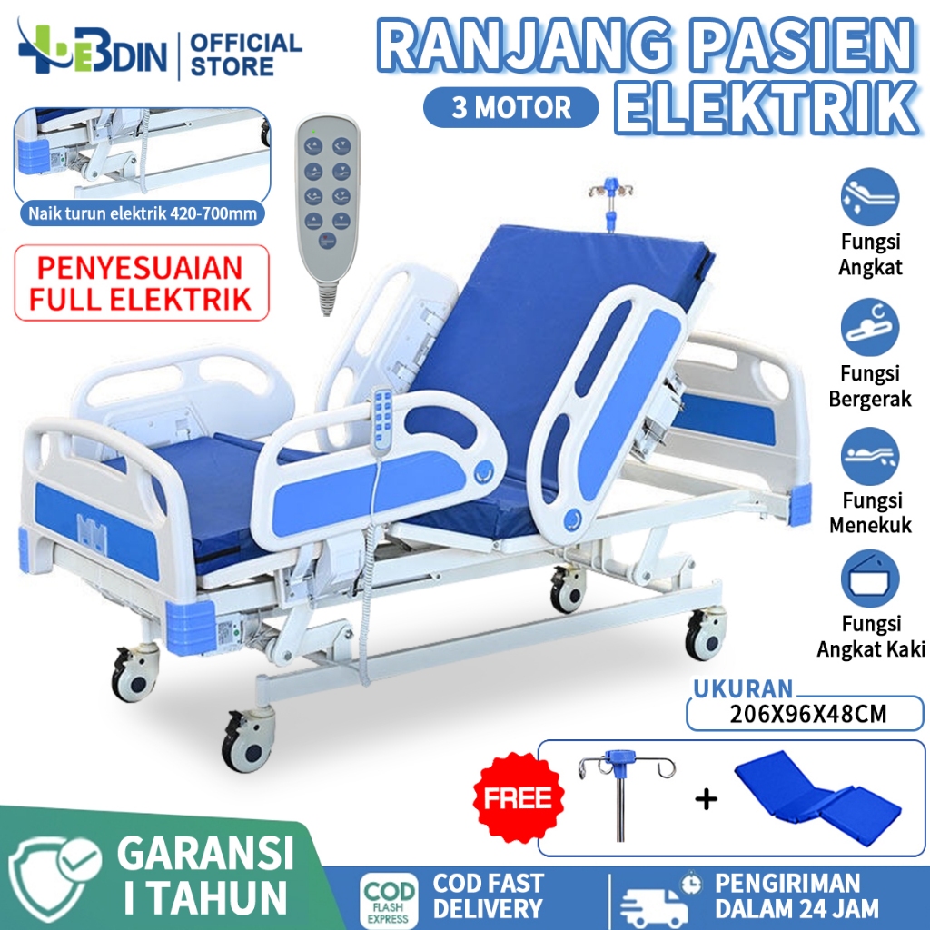 Jual BD⚡COD⚡Naik Turun Bebas - ICU - Bed Pasien Elektrik / Ranjang ...