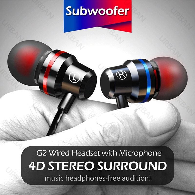 4D Bass Headset Gaming Subwoofer Stereo Earphone With Mic Gaming Wired  Headphone HiFi Hedset Universal Musik Handset Olahraga Tahan Hadset Super  Bass
