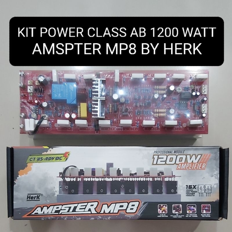 Jual HERK Kit Power AMPSTER MP8 1200 Watt Mono Class AB | Shopee Indonesia