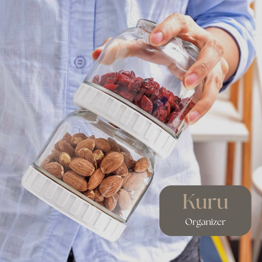 Jual KURU Food Container Toples Kaca Penyimpanan Cereal Dry Food ...