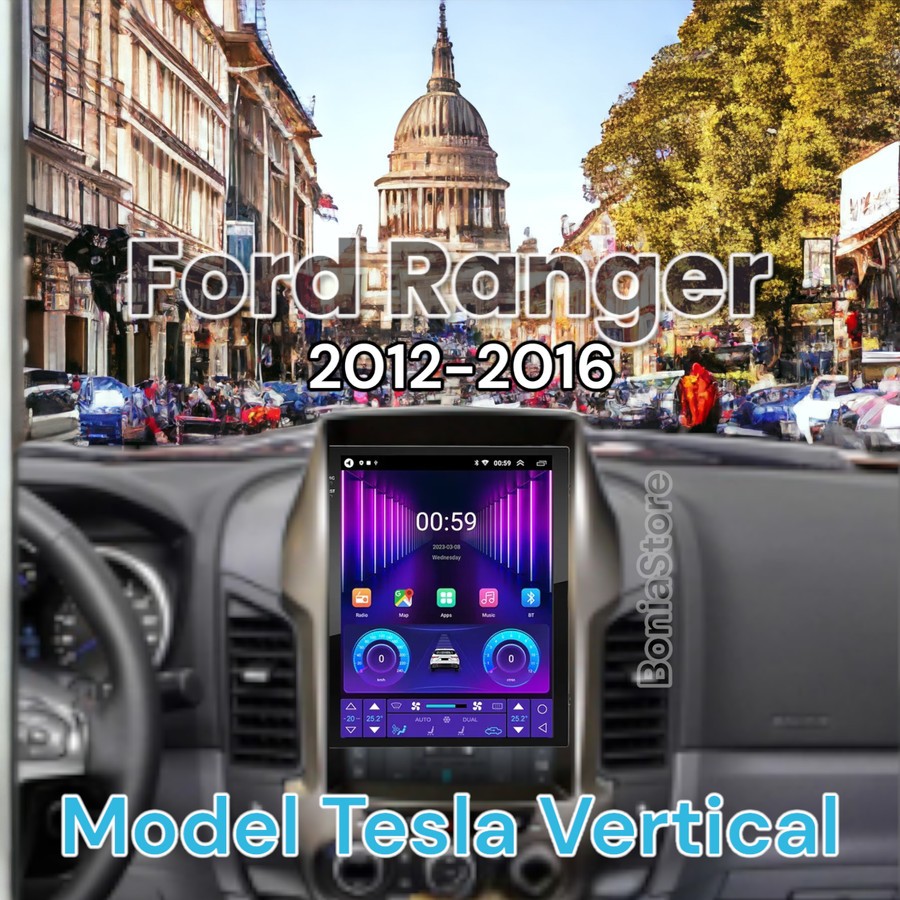 Jual Headunit android model tesla untuk Ford Ranger 2012-2016 Paket PnP ...