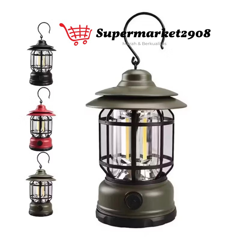 [ CAMPING 3 COB ] Lampu Lentera LED / Camping Lamp 3 COB / Lampu Tenda Camping / Tent LED Emergency Lamp
