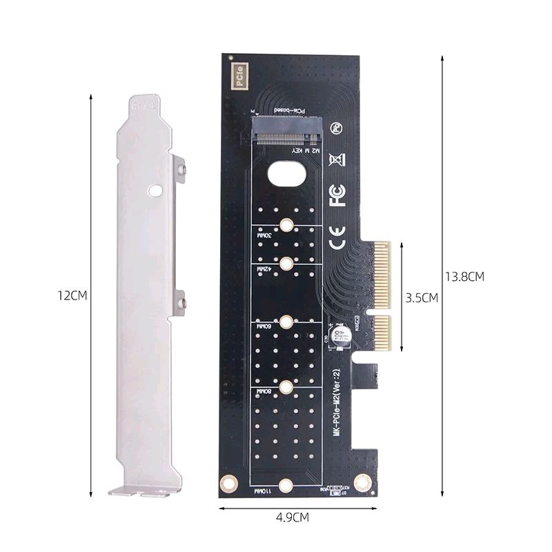 Jual Konverter / Converter Adapter SSD M2 M.2 Nvme to PCIE 3.0 x4 M Key ...