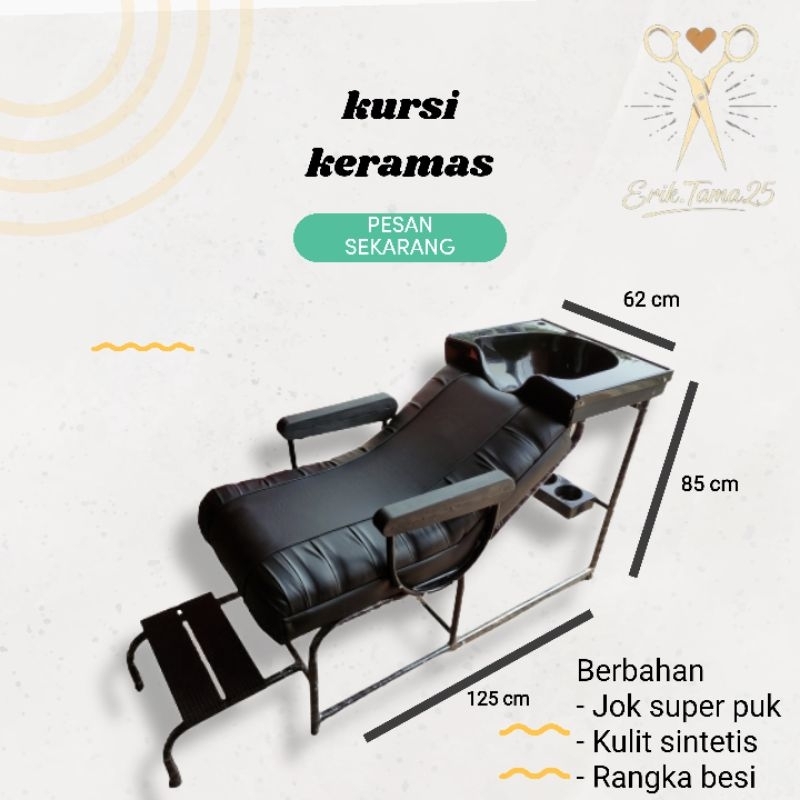 Jual Kursi Keramas Kursi Salon Bak Keramas Tempat Cuci Rambut Kursi Keramas Rangka Besi