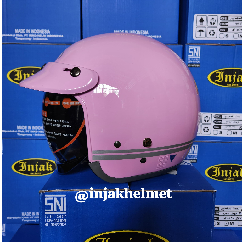 Jual Helm Injak Original Helm Retro Dengan Kaca Dalam Open Visor