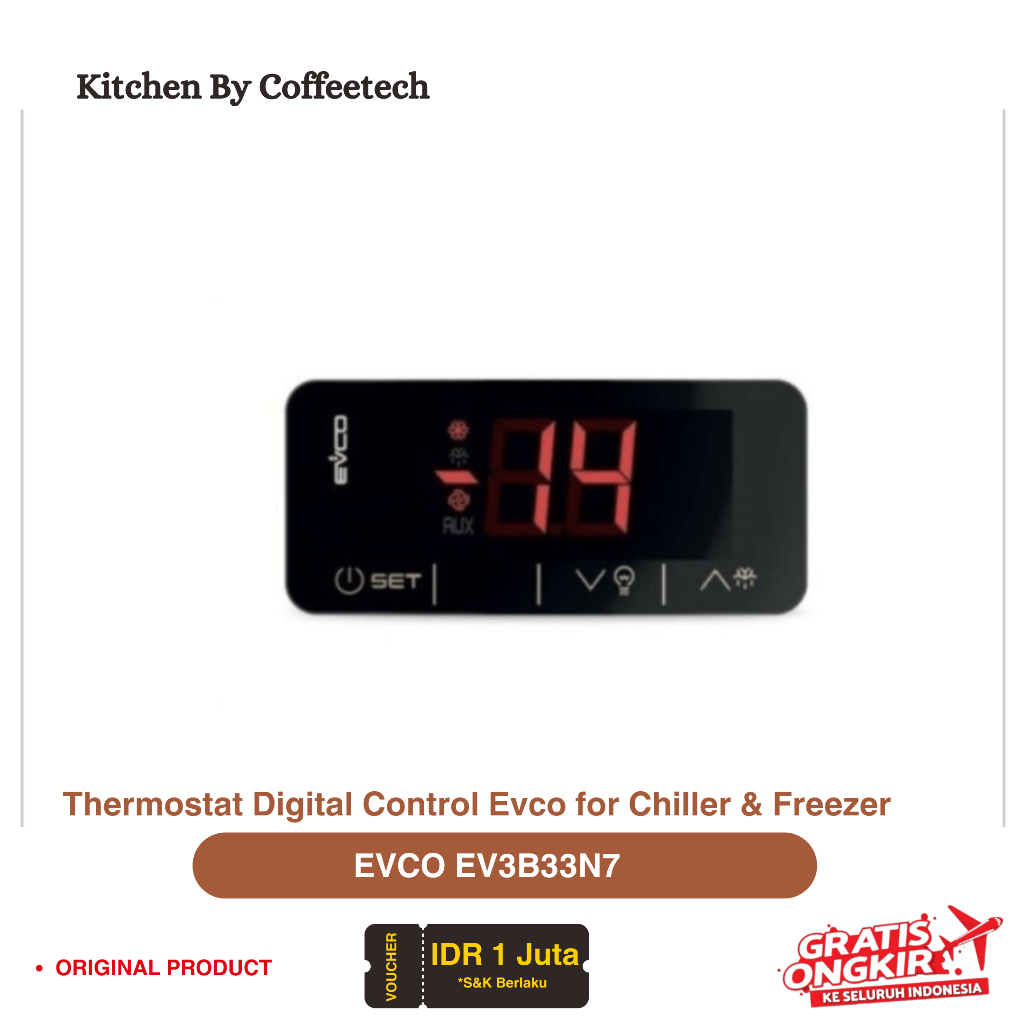 Jual Thermostat Digital Evco Untuk Chiller dan Freezer | Shopee Indonesia