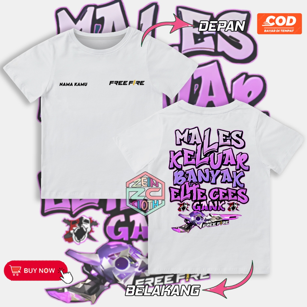 Jual Baju Free Fire Anak / Kaos Anak Free Fire Elite Gank Shopee
