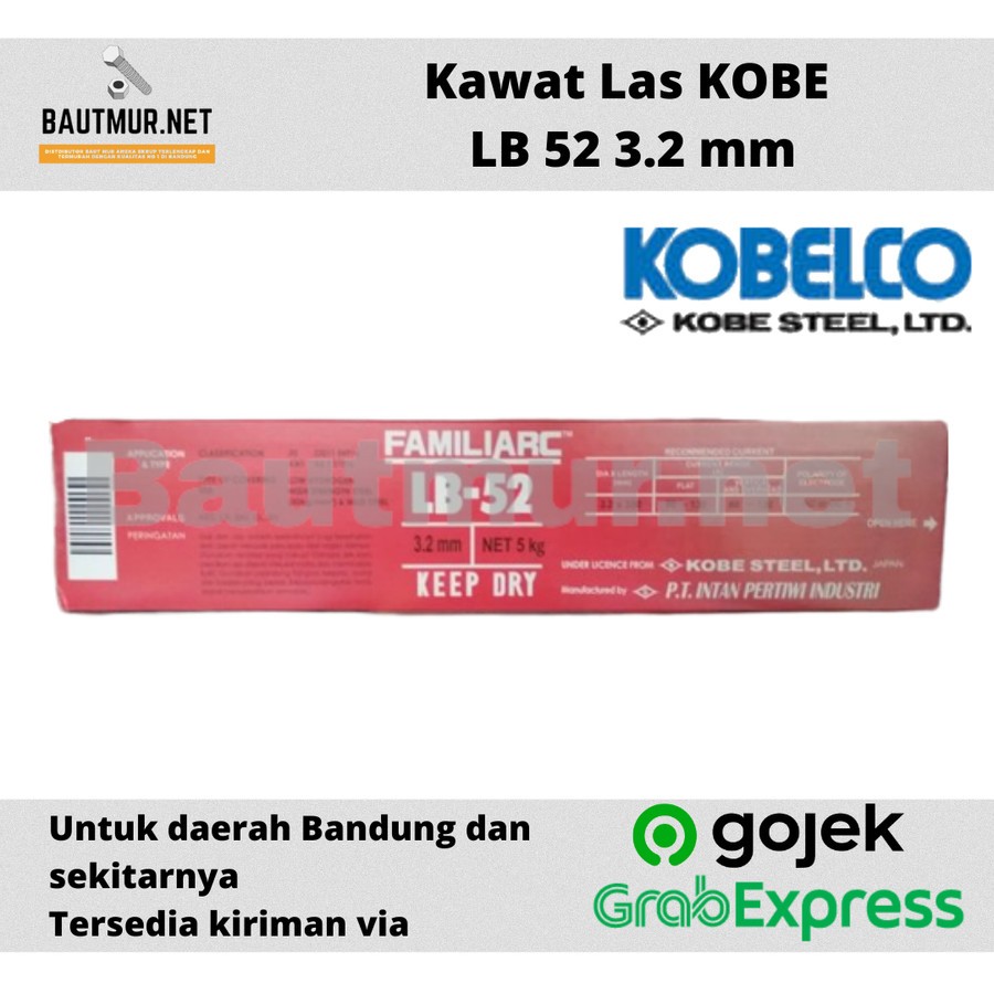 Jual KOBE STEEL LB 52 3.2mm Kawat Las / Welding Electrode Kobelco ...