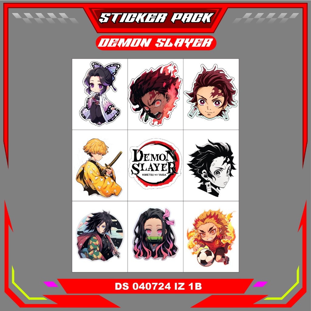 Jual Stiker Sticker Setiker Setikker Pack UV DTF Motif Demon Slayer ...