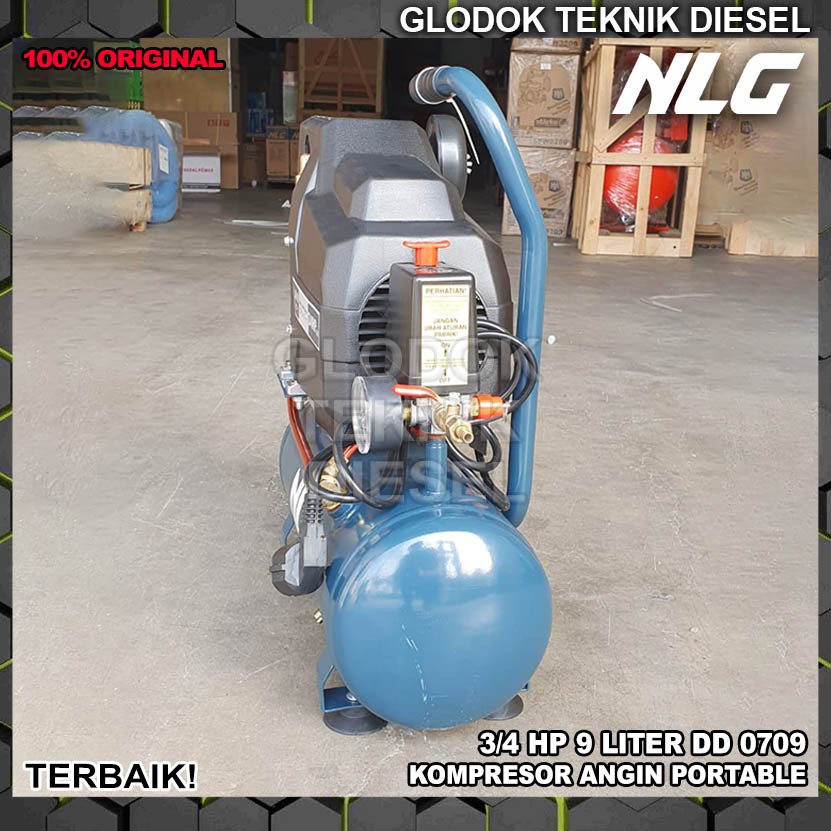 Jual KOMPRESOR ANGIN MINI 3/4 HP 9 LITER AIR COMPRESSOR PORTABLE ...