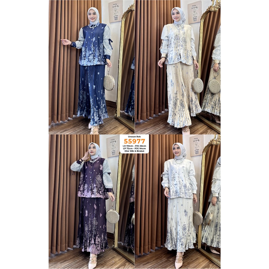 Jual SETELAN ROK PREMIUM UNTUK PESTA//ONE SET ROK WANITA BAHAN DIOR ...