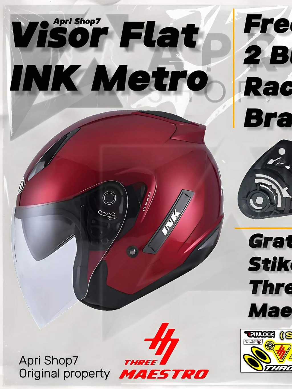 Jual Kaca Helm INK METRO visor Helmet venom open Flat INK metro tm02 ...