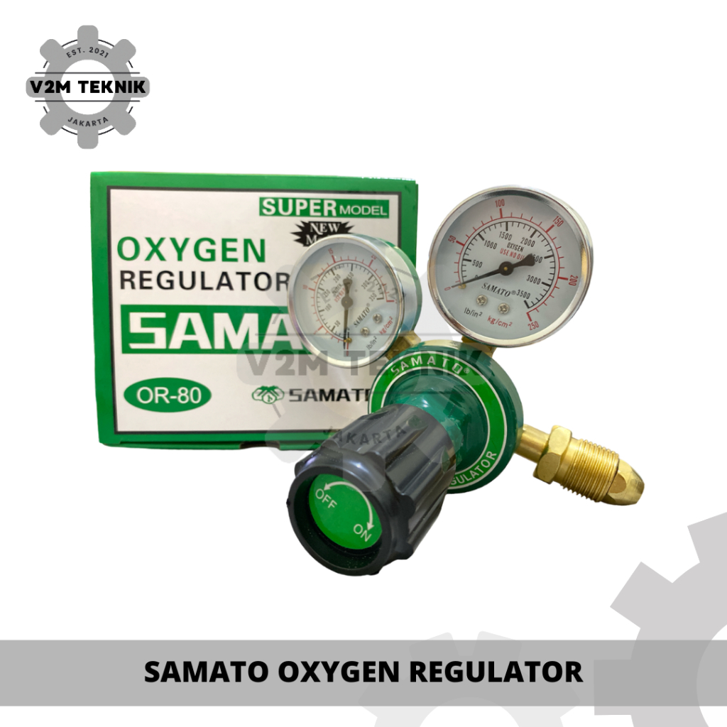 Jual SAMATO Oxygen Regulator / Regulator Las Oxygen / Regulator Oksigen ...