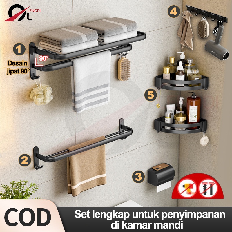 Jual Rak handuk dengan set lengkap menggunakan material aluminum paduan ...