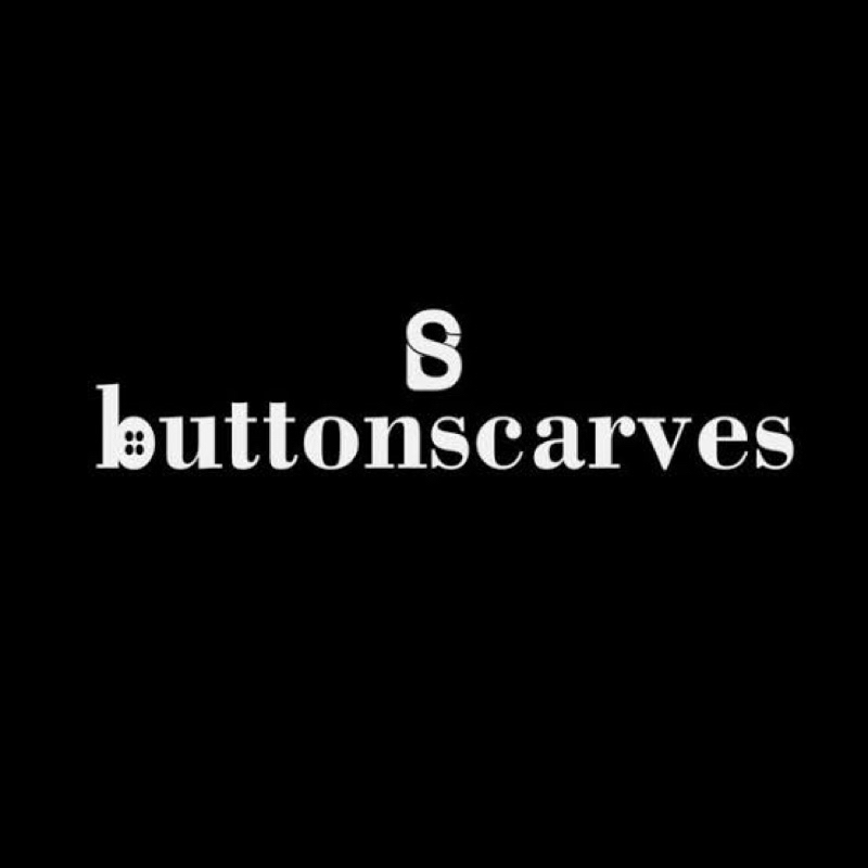 [PRELOVED] Buttonscarves Tapis Square Black Hitam Blue Grey Abu Rare Item  Best Seller BS Logo Monogram B Violet Ginger Bread Denim