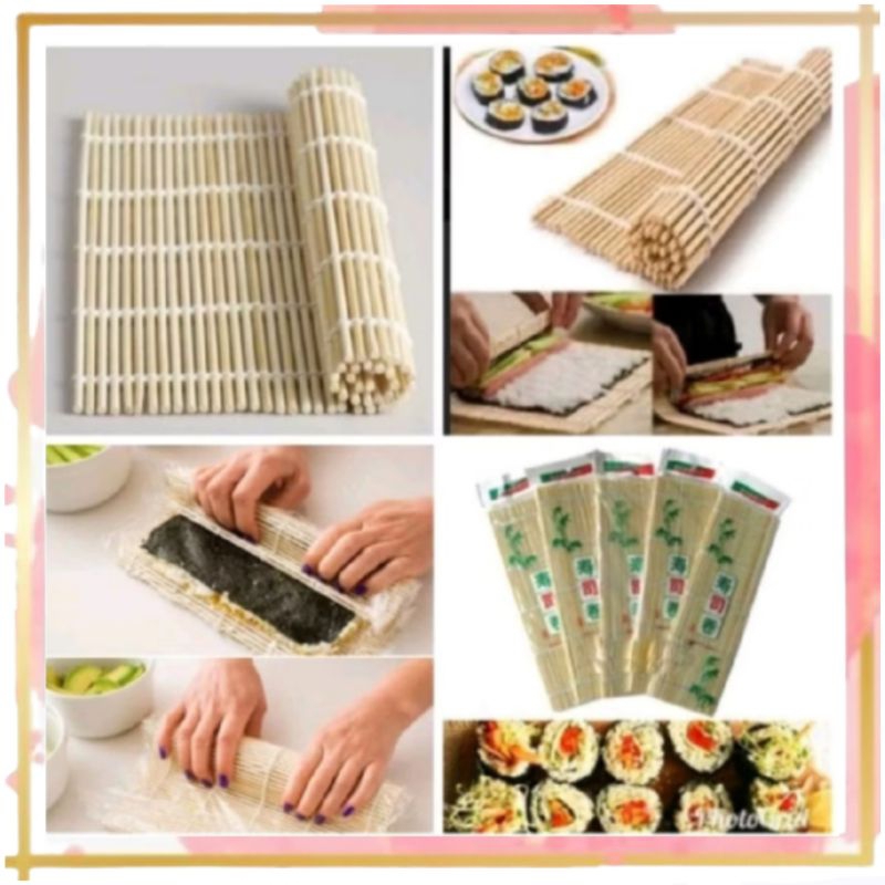 Jual Tikar Penggulung Sushi Kimbab Makisu Bamboo Bambu Roller Roll Alas ...