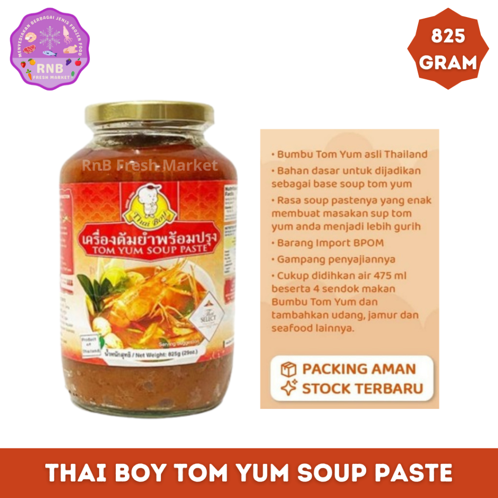 Jual Thai Boy Tom Yum Soup Paste Netto 825 Gram | Shopee Indonesia