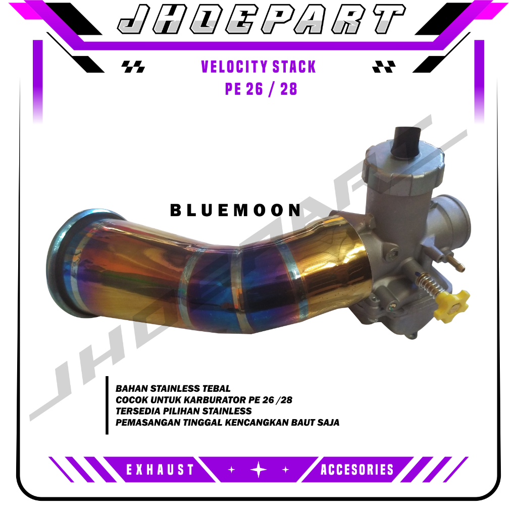 Jual Velocity Stack Filter karburator PE 26 28 Bluemoon | Shopee Indonesia