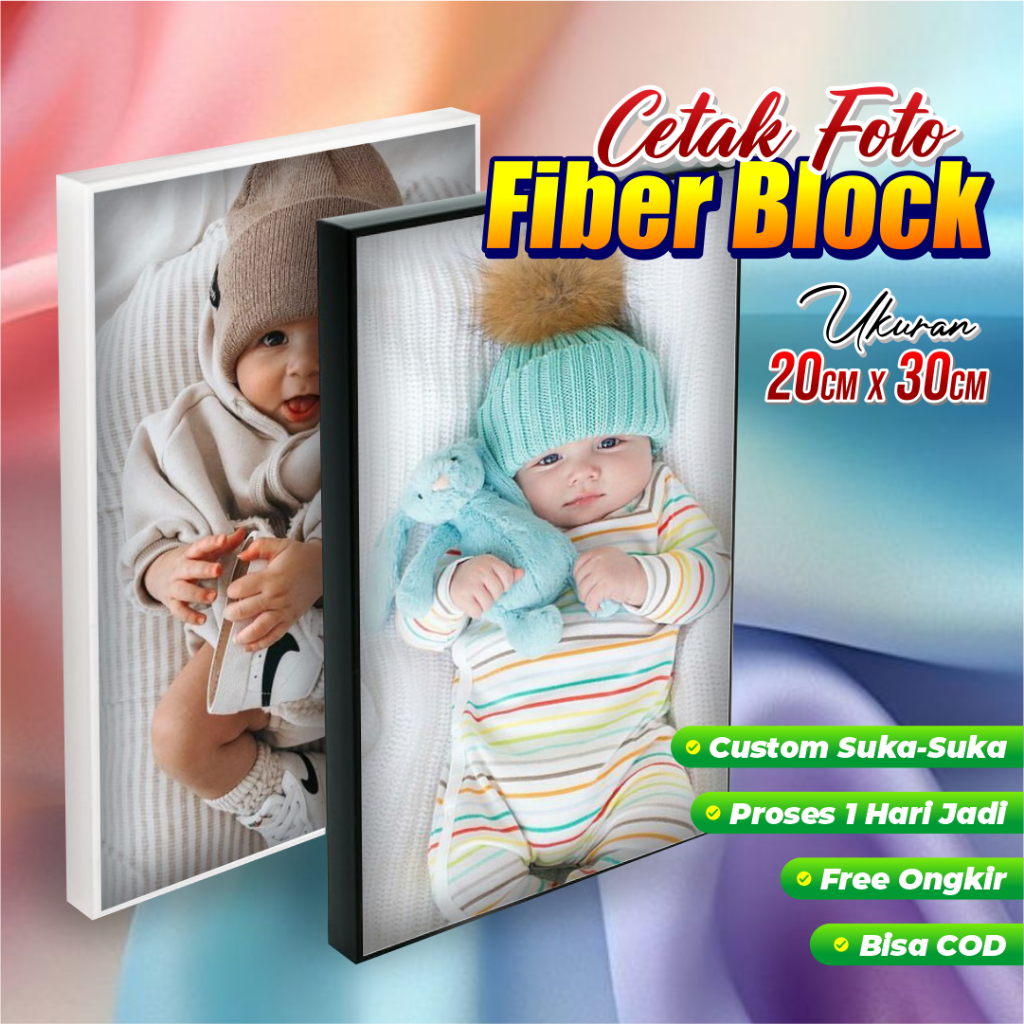 Jual Proses 1 Hari Jadi - Cetak Foto + Bingkai 20X30 Glossy Fiber Block ...