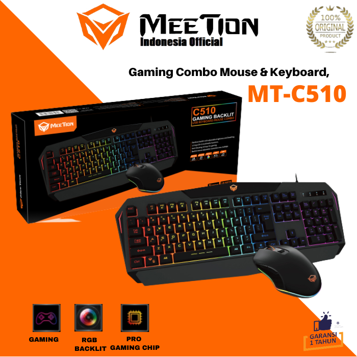 MeeTion Mouse dan Keyboard Gaming Combo in MT C510