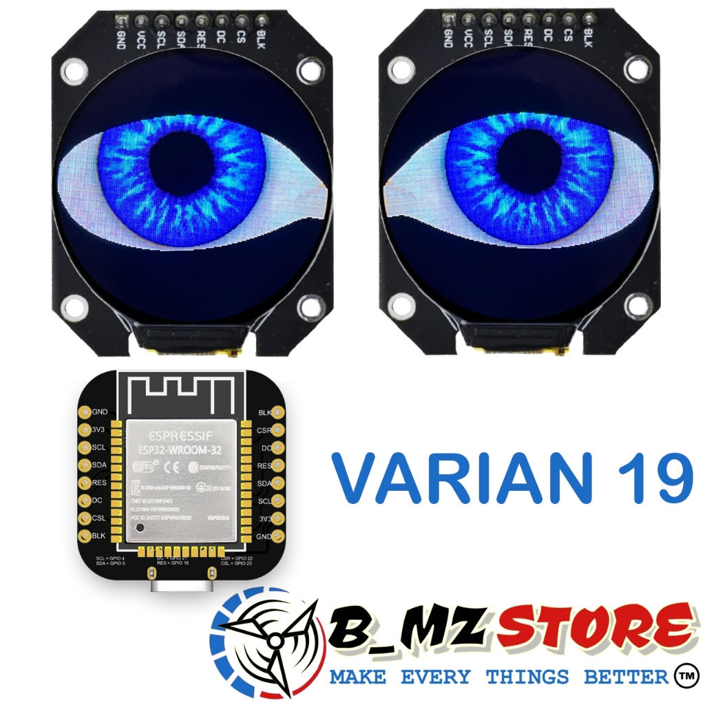 Jual Paket Display Animasi TFT Mata Bergerak - ESP32 - LCD TFT 240x240 ...
