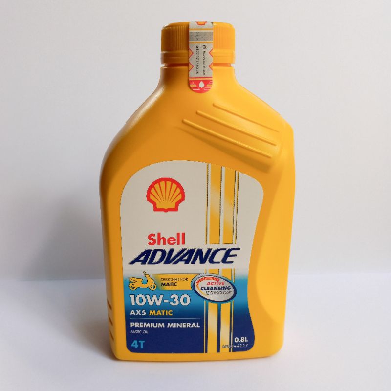 Jual Oli Shell Advance AX5 10W-30 800ml Matic Original/Oli Semua Motor ...
