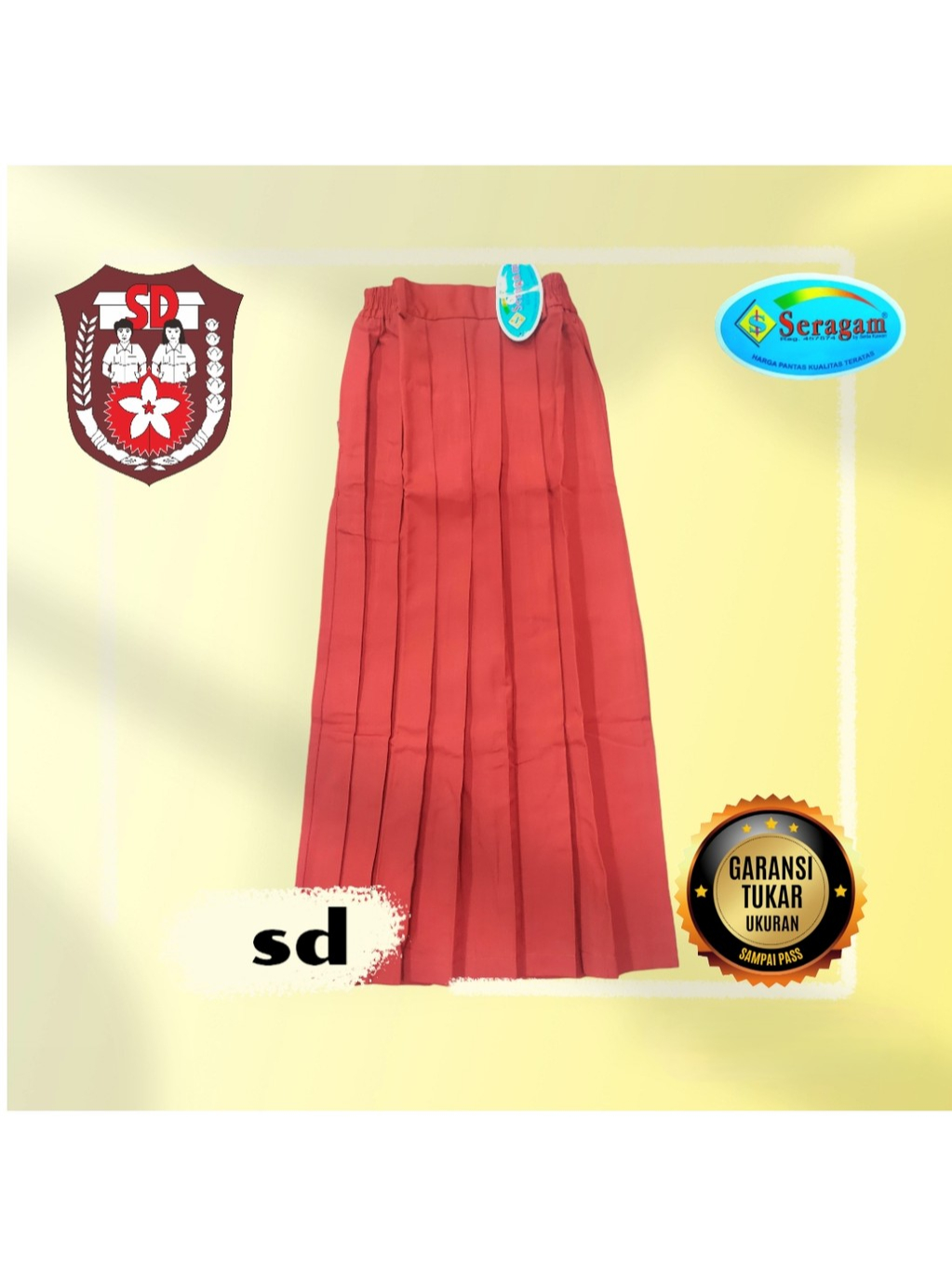 Jual ROK REMPEL PANJANG SD MEREK SERAGAM | Shopee Indonesia