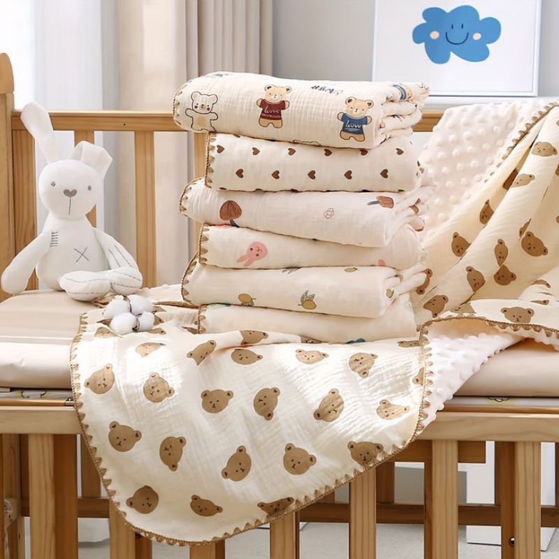 Selimut Bayi Cazadora Baby Muslin Selimut Bayi Lapisan, Untuk
