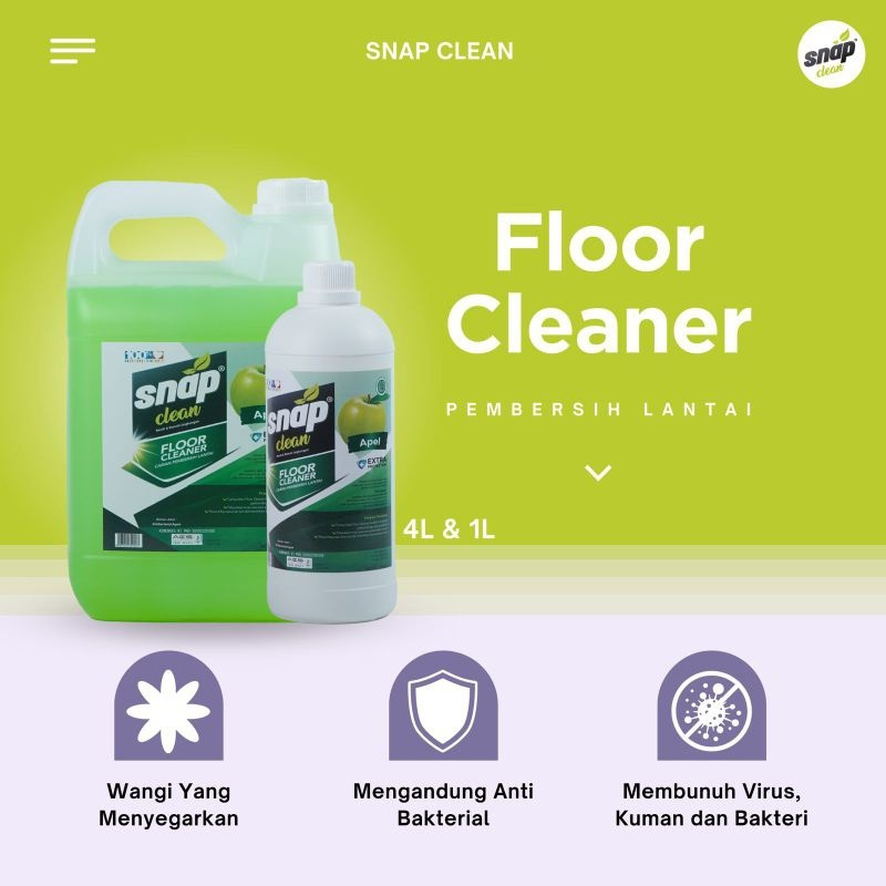 Jual Snap Clean Floor Cleaner 4L - Extra Protection Original | Shopee ...