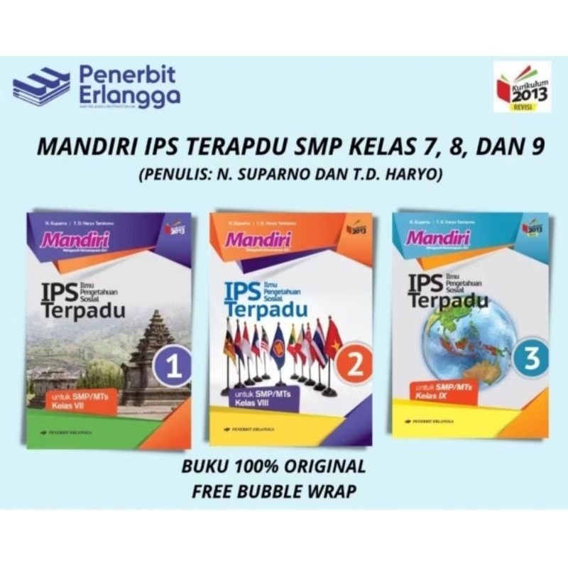 Jual BUKU SISWA MANDIRI IPS TERPADU UNTUK SMP/MTS KELAS 7-8-9 KURIKULUM ...