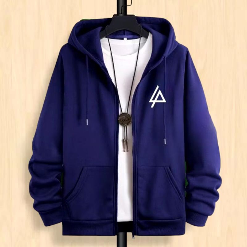 Jual Sweater Hoodie Pria Jaket Distro Linkin Park logo Hitam Putih