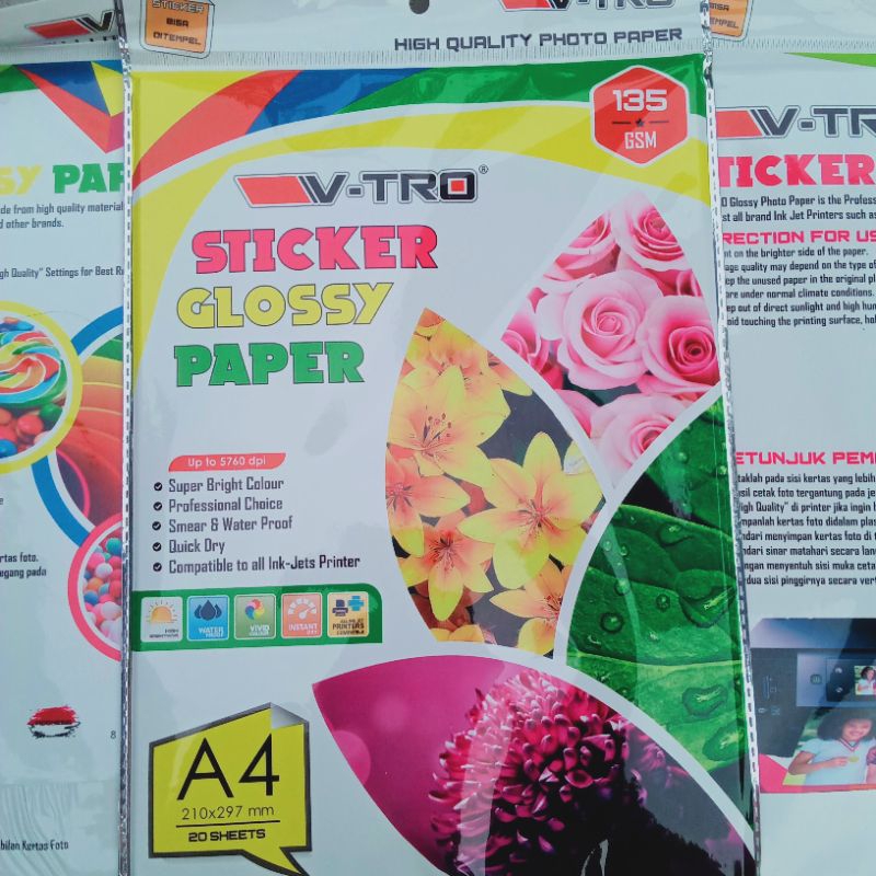 Jual Kertas Foto Stiker Glossy Sticker | Shopee Indonesia