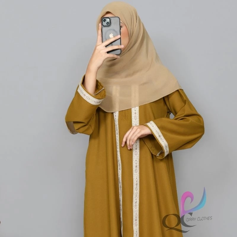 Detail Bordir Abaya Madina