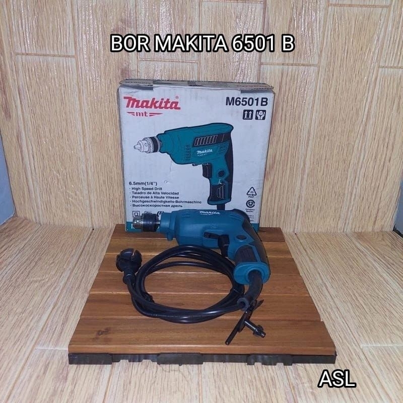 Perceuse Makita M6501 - 6.5mm, 230W, Poignée Souple (rotation Droite/gauche)