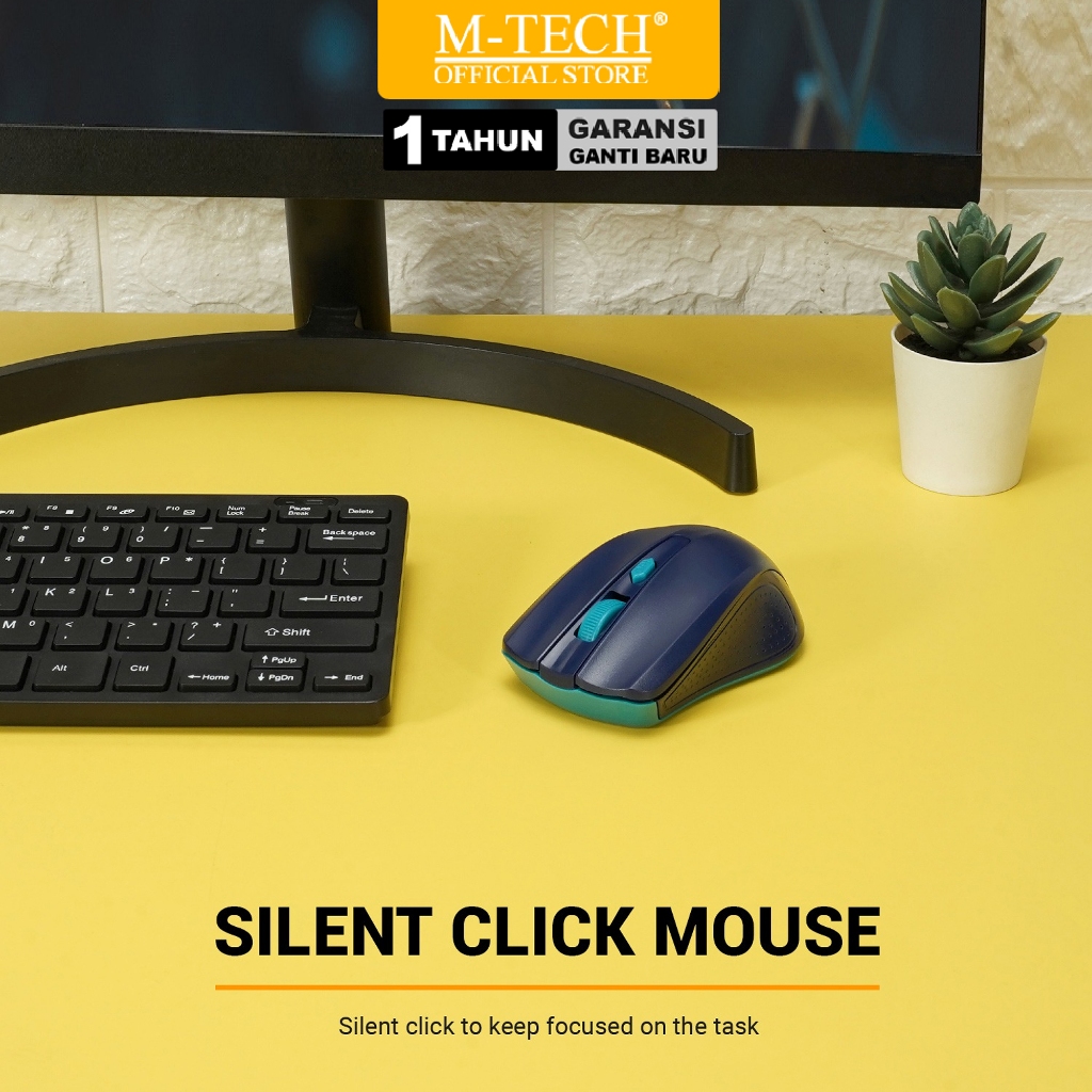 Jual MTECH Mouse Wireless SY 6005 Silent Click Free Battery untuk PC ...