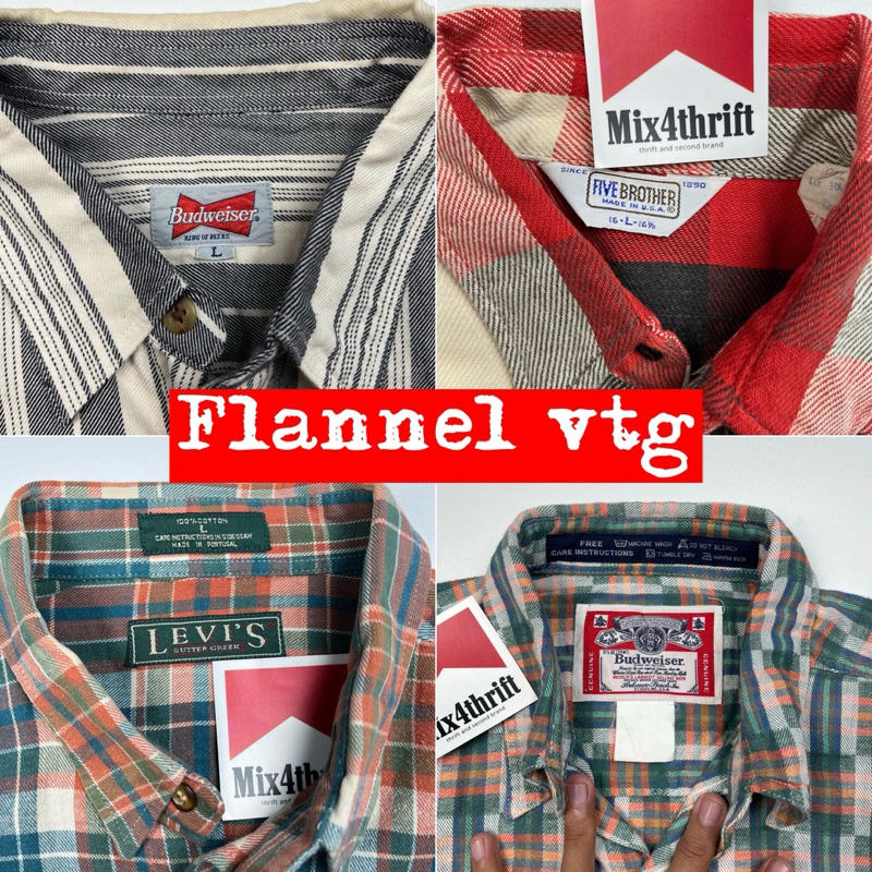 Jual kemeja flanel second | kemeja flanel vintage | kemeja flanel