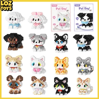 LOZTOYS Mini Toys Kucing Bricks Dog Mainan Balok Susun Nano Block DIY 3D Toy Anak Anjing Edukatif