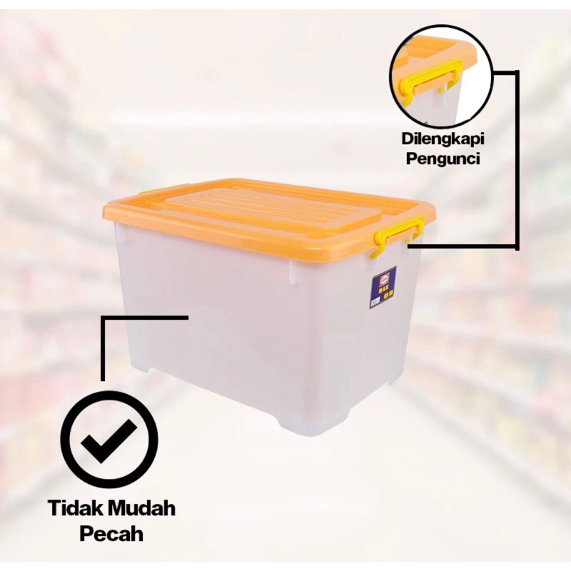 Jual BOX CONTAINER | Kontainer | BESAR - KECIL | Ez 82 Liter | Shopee ...