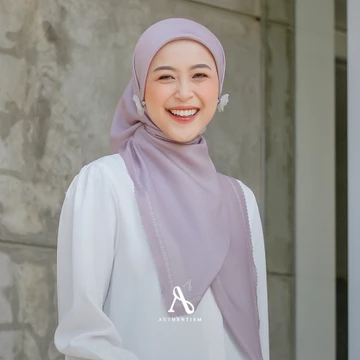 AUTHENTISM ID Fasya Series Kerudung Segi Empat Motif Dastan Voal Lasercut Premium