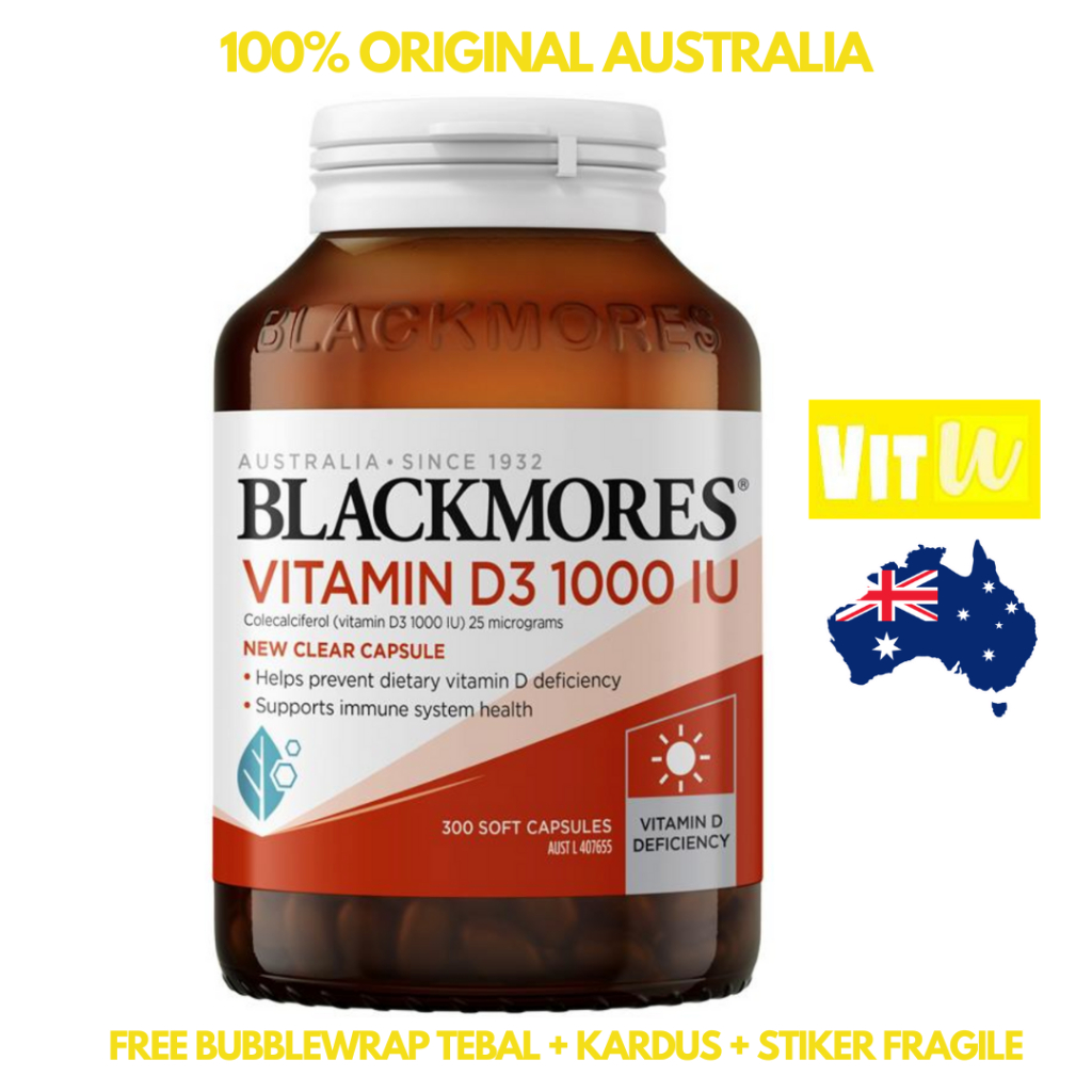 Jual Ready!! Blackmores Vitamin D3 1000iu 200 Capsules 60 Capsules 300 