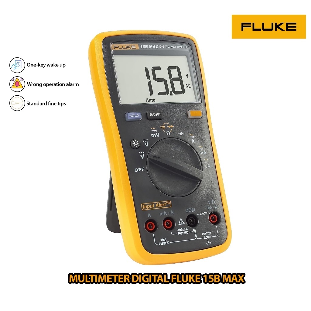 Jual FLUKE 15B MAX-01- AC-DC Multitester Digital LCD Display Multimeter ...